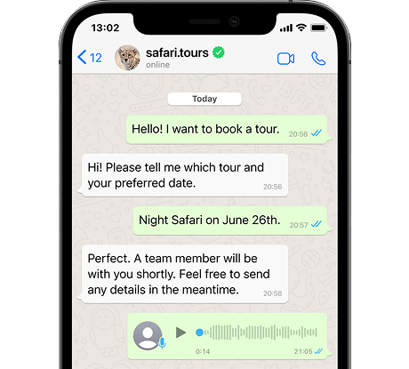Mockup de WhatsApp